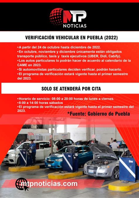 citas de verificación en puebla|Quedan pocos días para agendar y realizar la verificación vehicular